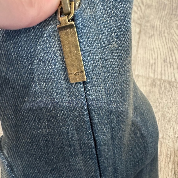 Saint Laurent denim Lou block heel booties - Picture 9 of 11